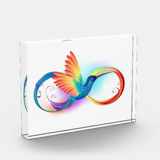 Kolibrie met oneindigheidssymbool fotoblokken (Links)