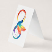 Kolibrie met oneindigheidssymbool visitekaartje (Achterkant)