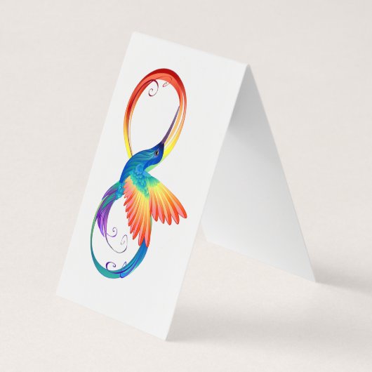 Kolibrie met oneindigheidssymbool visitekaartje (Achterkant)