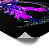 Kolibrie met Paarse lint Epilepsie Awarene Poster (Hoek)