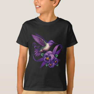 Kolibrie met paarse viooltjeslint Heimerheim T-shirt
