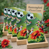 Kolibrie met Robijnrode Bloemen Case-Mate iPhone Case