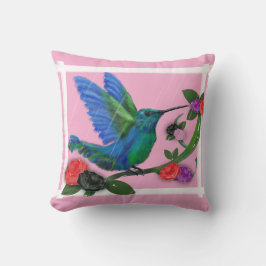 Kolibrie met rozen en regen kussen