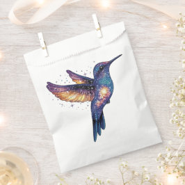 Kolibrie met Stary Night Sky Galaxy Bird Bedankzakje
