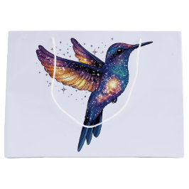 Kolibrie met Stary Night Sky Galaxy Bird Groot Cadeauzakje