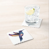 Kolibrie met Stary Night Sky Galaxy Bird Kartonnen Onderzetters (Insitu)