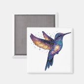 Kolibrie met Stary Night Sky Galaxy Bird Magneet (Voorkant / Achterkant)