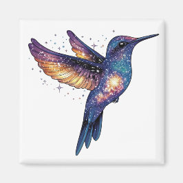 Kolibrie met Stary Night Sky Galaxy Bird Magneet