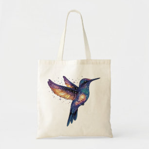 Kolibrie met Stary Night Sky Galaxy Bird Tote Bag