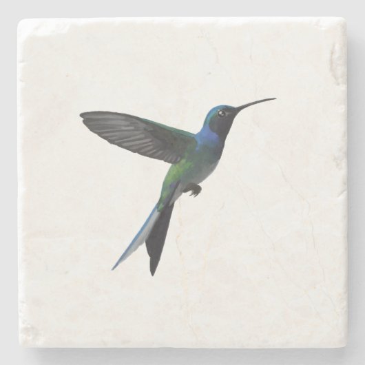 Kolibrie Minimalist Stenen Onderzetter (Voorkant)