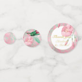 kolibrie Mint Groen Roze Goud Dank u Confetti (Voorkanten)