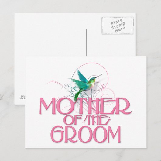 Kolibrie Moeder van de Bruidegom Briefkaart (Voorkant / Achterkant)