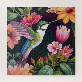 Kolibrie Multicolor Floral Legpuzzel