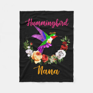 Kolibrie nana bloemrijke vogel dasliefhebber moede fleece deken