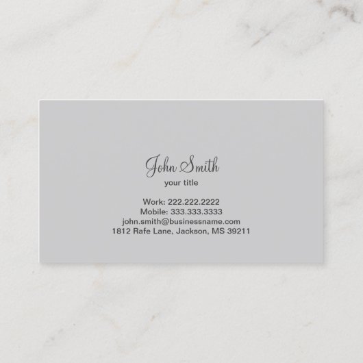 Kolibrie Navy Blue Plain Minimalist Visitekaartje (Achterkant)