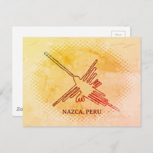 Kolibrie Nazca Geoglyph, Peru Briefkaart (Voorkant / Achterkant)