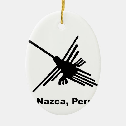 Kolibrie Nazca, Peru Keramisch Ornament (Voorkant)