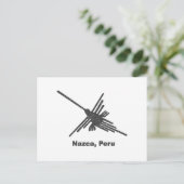 Kolibrie Nazca, Peru Oude Print Stijl Briefkaart (Staand voorkant)
