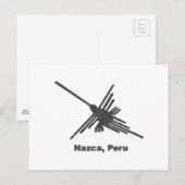Kolibrie Nazca, Peru Oude Print Stijl Briefkaart (Voorkant / Achterkant)