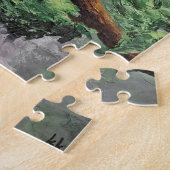 Kolibrie neergestreken op Leafy Branch Legpuzzel (Zijkant)