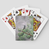 Kolibrie neergestreken op Leafy Branch Pokerkaarten (Achterkant)