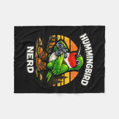 Kolibrie nerd grappige vogelspotten vintage retro fleece deken (Voorkant (Horizontaal))