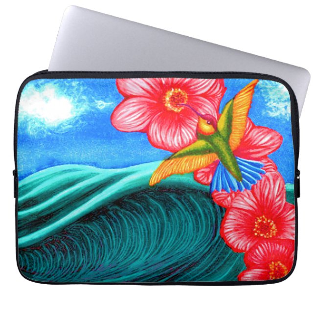 Kolibrie Oceaan  Laptop Sleeve (Voorkant)