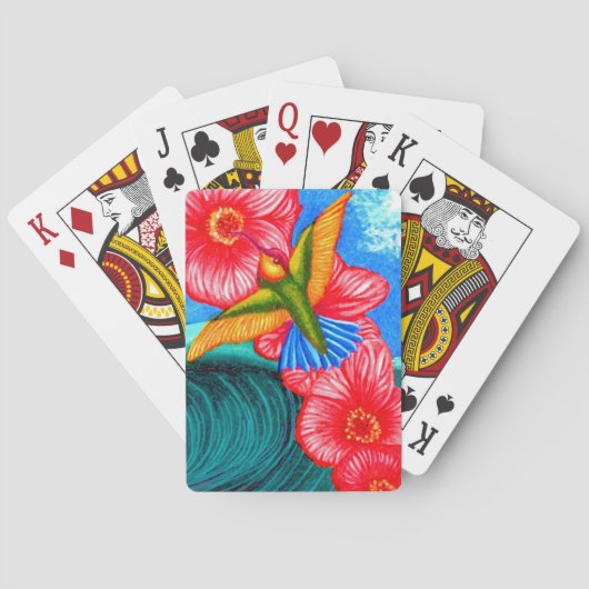 Kolibrie Oceaan  Pokerkaarten (Achterkant)