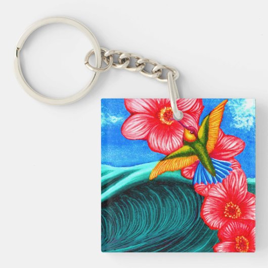 Kolibrie Oceaan Sleutelhanger (voorkant)