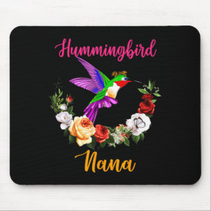 Kolibrie oma bloemrijke vogel vlinderdas liefhebbe muismat