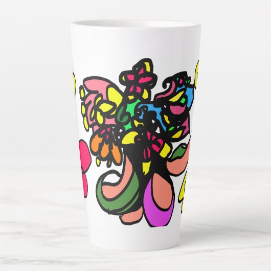 Kolibrie ontspant lente latte mok (Voorkant)