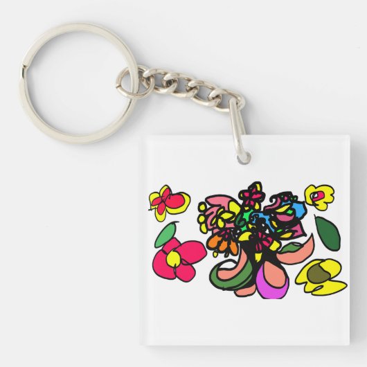 Kolibrie ontspant lente sleutelhanger (voorkant)