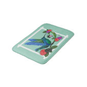kolibrie op blauwgroen badmat (Gekanteld)