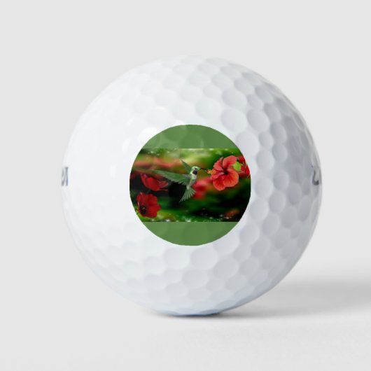 Kolibrie op een golfbal golfballen (Voorkant)