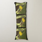 Kolibrie op gele cactus bloesem drieluik lichaamskussen (Voorkant Verticaal)