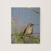 kolibrie op gras legpuzzel (Verticaal)