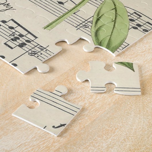 kolibrie op muziekblad legpuzzel (Zijkant)