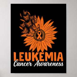 Kolibrie Oranje Zonnebloem Leukemie Kanker Bewustz Poster