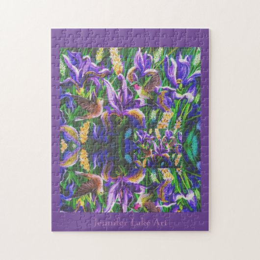 Kolibrie Paarse Puzzel (Verticaal)