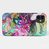 Kolibrie Persoonlijke Zen Tangle Kunst Case-Mate iPhone Case (Achterkant (horizontaal))