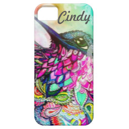 Kolibrie Persoonlijke Zen Tangle Kunst Case-Mate iPhone Case