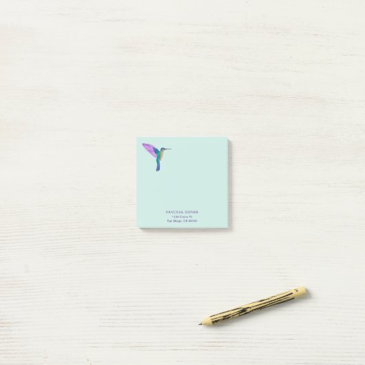 Kolibrie Post-it® Notes (Op bureau)