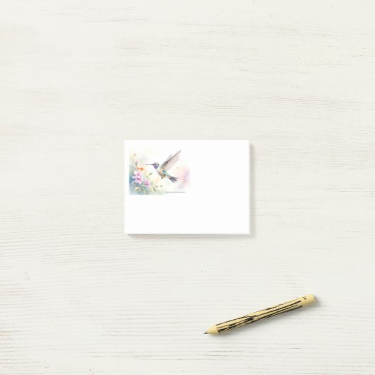 Kolibrie Post-it® Notes (Op bureau)