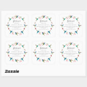 Kolibrie Productlabel Vierkante Sticker (Vel)
