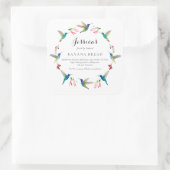 Kolibrie Productlabel Vierkante Sticker (Tas)