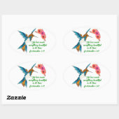 Kolibrie Quotes Ovale Sticker (Vel)