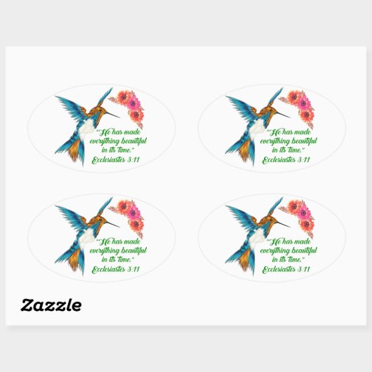 Kolibrie Quotes Ovale Sticker (Vel)