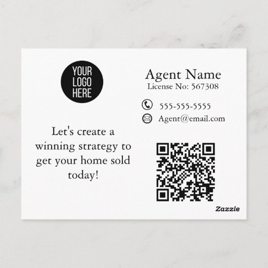 Kolibrie Referral Vastgoed Marketing Verkoop Briefkaart (Achterkant)