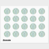 Kolibrie retouradres ronde sticker (Vel)