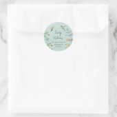 Kolibrie retouradres ronde sticker (Tas)